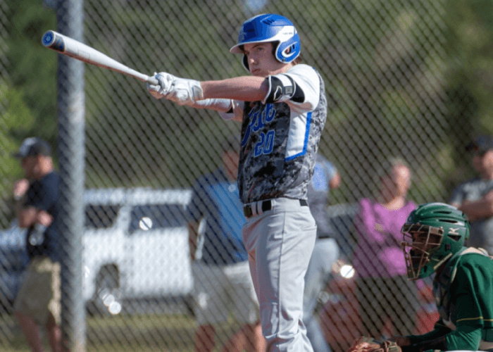 Kevin White Batting on Baseball Field