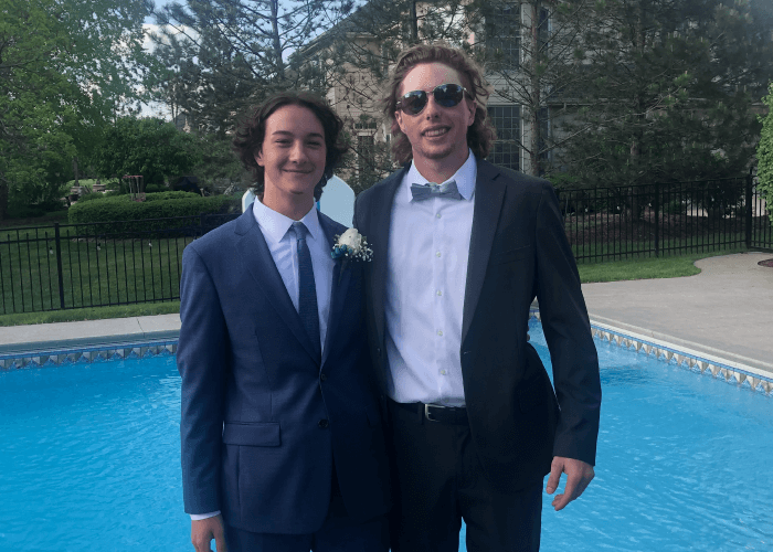 Kevin White and Friend for Prom
